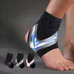 Kvėpuojantis Čiurnos Įtvaras Bėgimui ir Važiavimui Dviračiu,  AB036 Viena juoda kairioji pėda XL