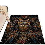Indėnų pelėda ir erelis kilimas,  120 cm x 160 cm / 47,24 colio x 63 colio