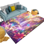 Kerintis krioklio ir drugelio kilimas, 120 cm x 160 cm / 47,24 colio x 63 colio