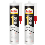 2x "Pattex One4All Crystal" 290 g montavimo klijai