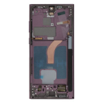 OLED ekranas - Samsung - Galaxy S22 Ultra - Pilnas blokas - Jutiklinis stiklas - Bordo