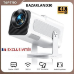 Projektorius Vid&eacute;oprojecteur - TOPTRO - TR27 - 4K - 20000 Liumenų - Ne&scaron;iojamas FHD 1080P WIFI6 Bluetooth