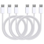 USB-C kabelis - pintas nailonas - 3 vnt. - 1 metras - Suderinamas su iPad Air/Pro 2024