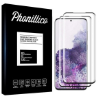Grūdintas stiklas Samsung Galaxy S20 [2 pak.] Skaidrus viso pavir&scaron;iaus juodas kra&scaron;tas Ekrano apsaugos stiklas Phonillico&reg;