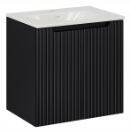 Vonios spintelė su praustuvu, sieninė, juoda NOVA 61 x 40 x 59 cm