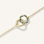 Elegantinis auksu padengtas plieno vėrinys "Emeraude" JNEDG-J714
