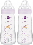 Buteliukas MAM Easy Active Baby Bottle, Pink, 4 mėn+, 2 vnt., 330 ml