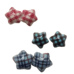 Retro žvaigždžių aksesuarų medžiagos, 2pcs Blue Gray Plaid + 2pcs Blue Green Plaid 2pcs Red Rice Plaid