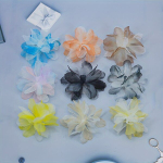 3D Gėlių Organza Nėrinių Dekoracija, Rožė Raudona Spalva
