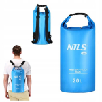 Mėlynas vandeniui atsparus kempingo mai&scaron;as 20l turistinis baidarių mai&scaron;as Nils Camp