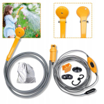 Kempinginis automobilinis du&scaron;as, elektrinis turistinis purk&scaron;tuvas su 12v pompa