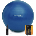 Gimnastikos, reabilitacinė treniruočių kamuolys Blue 55cm+pompa