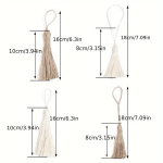 Virvelė, White Total Length 18cm, Tassel 8cm (5pcs)