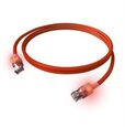 Kabel krosowy EasyLan S/FTP DualBoot LED Cat.6A, RJ45 / RJ45, LSOH, czerwony, 1,5 m
