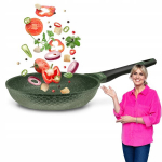 Konighoffer Green Husk granitinė keptuvė indukcijai, dujoms, nelipni, 24 cm