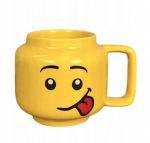 Puodelis žmogeliukas tinka lego geltonas dovana mažas puodelis &scaron;ypsenėlė
