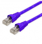 Teleg&auml;rtner Cat.6a S/ftp Lszh tinklo kabelis, 0.5m, violetinis