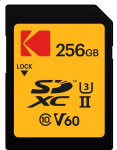 Atminties kortelė telefonui Kodak Atminties kortelė EKMSD256GUHS2V1K, 256GB, 300MB/s, 160MB/s, UHS-II, V60