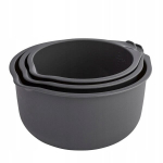 Virtuviniai dubenys mai&scaron;ymui, plakimui su snapeliu ir matavimo skale Altom Design 3 vnt