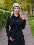 Vivisence moteri&scaron;ka kepurė eleganti&scaron;ka žieminė kepurė &scaron;iltas ir jaukus galvos apdangalas žiemą ir rudenį &scaron;ilta stora megzta kepurė, klasikinė kepurė moterims, &scaron;viesiai pilka, vienas dydis, Vienas dydis tinka visiems