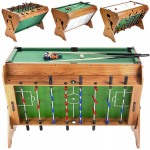 Nils Fun 3in1 žaidimų stalas: biliardas, stalo futbolas, oro ritulys