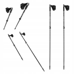 Juodos spalvos trekingo lazdos Nordic Walking reguliuojamos vaik&scaron;čiojimo lazdos