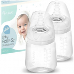 PP pieno buteliukų rinkinys Nukido 0+, 180 ml x 2 vnt.