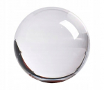 Skaidri stiklinė dekoratyvinė sfera 4 cm