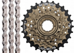 Shimano Mf-tz500 14-28 6 pavarų laisvosios eigos žvaigždžių blokas + Xlc Cc-c01 6/7/8 grandinė