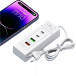Tinklo įkroviklis Fast Charge Usb + Type-c 4 portai