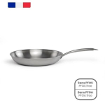Brigade - 24 cm stainless steel frying pan - LIVOO - MEP158 - Triply stainless steel - Suitable for all hobs including induction