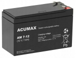 Akumuliatorius agm vrla acumax am 12v 7ah am7-12 am7 signalizacija centralei ups