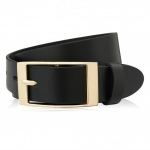 Juodos odos 120 cm ilgio moteri&scaron;kas diržas su auksine sagtimi Paolo Peruzzi PG-02-BLZ-120, 120 cm