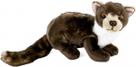 Uni-toys Mink&scaron;tas žaislas akmeninė kiaunė, gulinti ruda, 40 cm (apie 20 cm be uodegos), pliu&scaron;inė kiaunė
