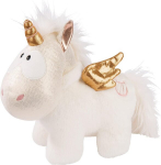 Nici 46374 Angelia mink&scaron;tas žaislas 32 cm - vienaragio pliu&scaron;inis žaislas mergaitėms, berniukams ir kūdikiams - purus kim&scaron;tinis žaislas apkabinimui ir žaidimui - mielas mink&scaron;tas žaislas - Theodor & Friends, balta/auksinė, 32 cm