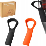 2 x rankena, suderinama su Air Up vandens buteliu, silikoninė butelio rankenos tvirtinimo detalė, priedai vandens butelio rankenai, butelio laikiklio dirželis ne&scaron;iojimui sporto renginiuose, mokykloje, namuose (juoda, oranžinė)