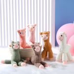 Zomiboo 6 mini alpakų pliu&scaron;inių žaislų rinkinys, 20 cm pliu&scaron;inės alpakų lėlės, mielas mažas lamos pliu&scaron;inis žaislas, mini dekoracija berniukams mergaitėms gimtadienio vestuvių vakarėlių dovanų mai&scaron;eliams užpildyti, raktų pakabukas