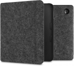 Kwmobile dėklas, suderinamas su Tolino Vision 6 - Veltinio audinio Ereader apsauginis dėklas - Tamsiai pilkas