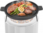 Ketaus grilio plok&scaron;tė su nuimamomis kojelėmis, bbq kepimo plok&scaron;tė skirta solo stove 15 colių ranger laužavietei, skersmuo 35.5 cm, grilio padėklai su rankena skirti kepti ant grotelių, &scaron;oninei, omletams, daržovėms