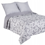 Lova tiesalas 200x220 cm dygsniuotas dvipusis pledas N21 lapeliai
