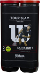 Wilson Tour Slam Wrt115302 teniso kamuoliukai visiems pavir&scaron;iams, geltoni, 2 dėžutės po 4 kamuoliukus