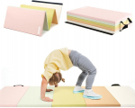 Physkcal 195 x 75 x 3 cm sulankstomas mink&scaron;tas grindų kilimėlis, gimnastikos kilimėlis, fitneso kilimėlis, gimnastikos kilimėlis su ne&scaron;imo rankenomis, sporto kilimėlis, žaidimų kilimėlis, akrobatikos kilimėlis vaikams, pamink&scaron;tinimas aktyviam žaidimui