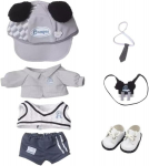 Niannyyhouse 20 cm pliu&scaron;inės lėlės drabužiai, kepurė, mar&scaron;kiniai, kaklarai&scaron;tis, kelnės, kuprinės, batai, &scaron;uniuko apranga 20 cm lėlei, puo&scaron;nus kostiumas