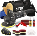 Spta Poliravimo ma&scaron;ina, 125 mm/150 mm/180 mm poliruoklis su reguliuojamu greičiu, profesionalus rinkinys - &scaron;lifavimo ma&scaron;ina 1200 vatų rinkinys + poliravimo kempinių priedų rinkinys, poliravimo plok&scaron;tė, vilnos diskas automobiliui, valčiai