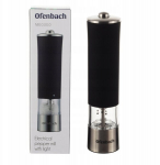 Ofenbach elektrinis LED pipirų ir druskos malūnėlis