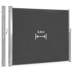 Sulankstomas &scaron;oninis tentas 350x180 cm Privatus ekranas sodo arba terasos antracito daugiažodžiui