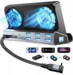 YCBUENO 9-in-1 Dvigubas ventiliatorius, 100W