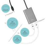 i-tec Thunderbolt&trade; 3 Dual DisplayPort Adapteris