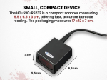 Hdwr hd-s90-rs232 stacionarus skaitytuvas fiksuotas rs232 kabelis profesionalus automatinis brūk&scaron;ninių kodų skaitytuvas tvirtas korpusas