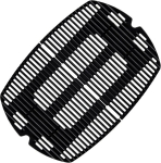 Ketaus kepimo grotelės 7646, skirtos Weber Q300, Q320, Q3000, Q3200 serijoms, 45,2 x 31,75 cm. Ketaus grilio atsarginės dalys, priedai, skirti 7584, 586002, 57060001, 404341 grilio modeliams, 2 vnt.